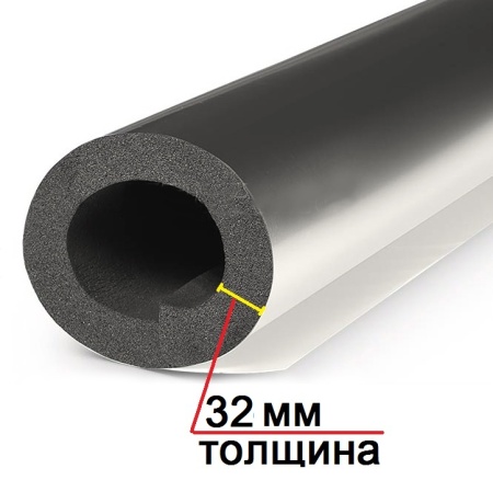 Трубка K-Flex ECO AL CLAD толщина 32 мм, длина 1 метр